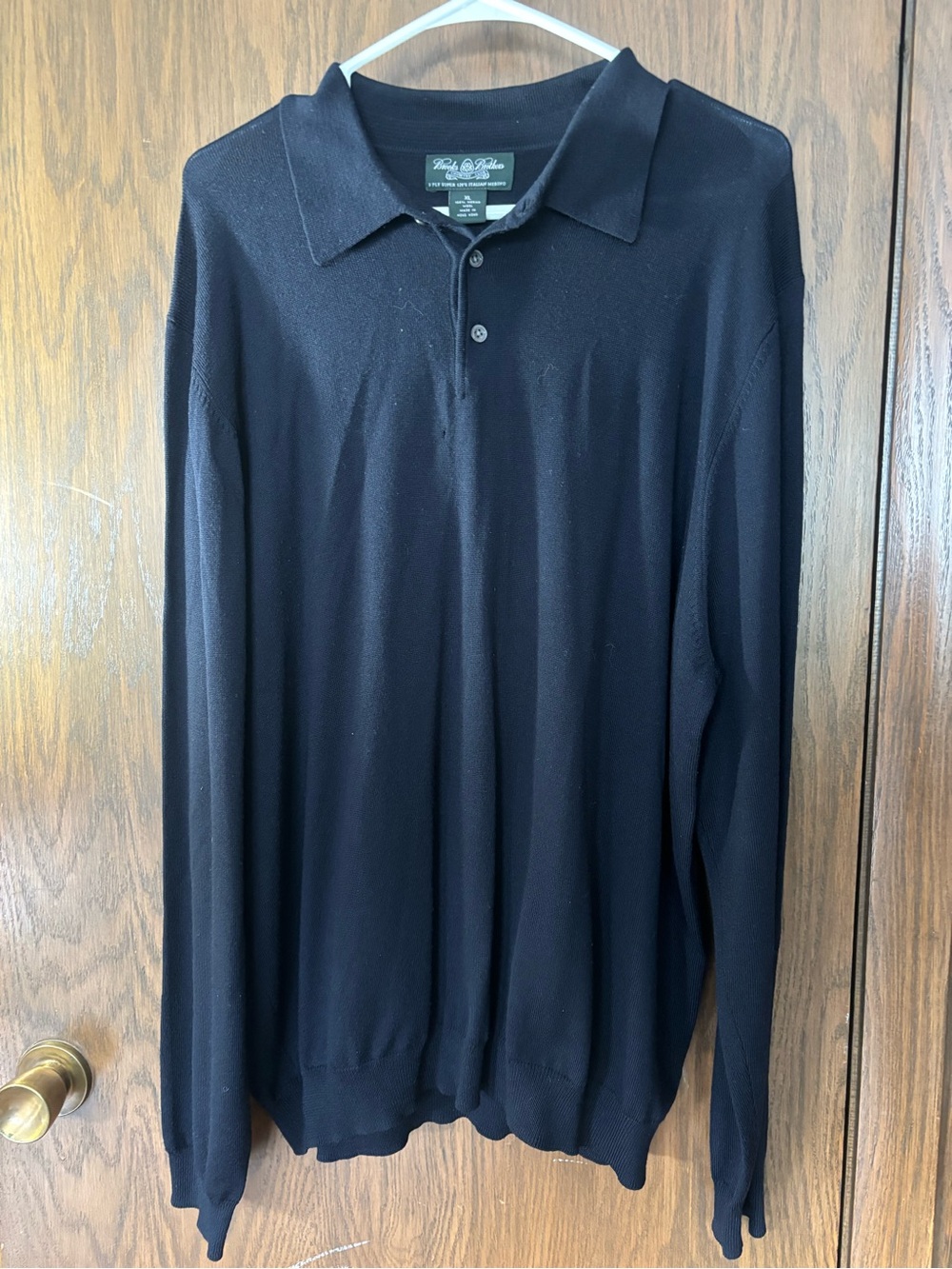 Brooks Brothers Swift Merino Wool Long Sleeve Polo Sweater